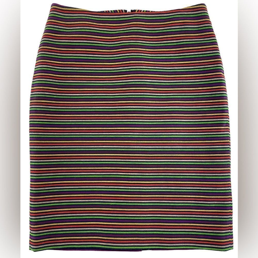 Talbots multi color stripped skirt